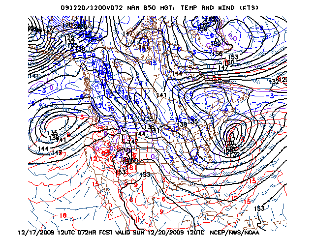 image of 850mb Temp, Ht