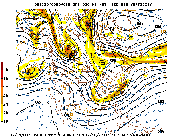 image of 500mb Vort, Ht