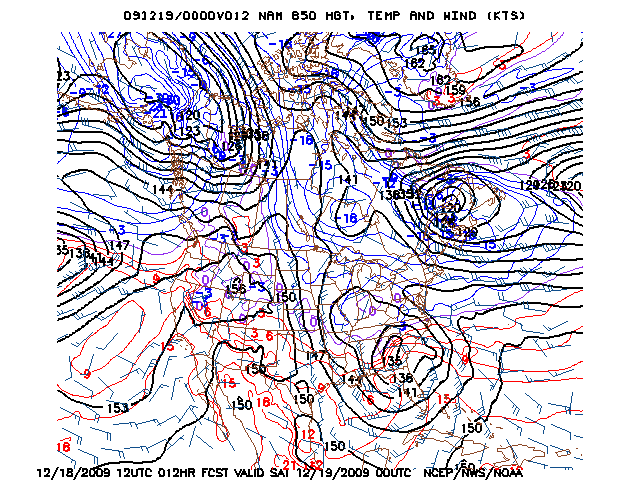 image of 850mb Temp, Ht