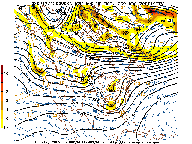 image of 500mb Vort, Ht