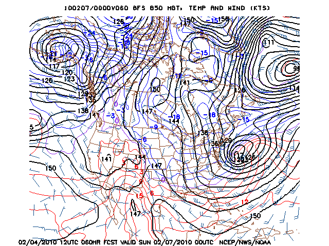 image of 850mb Temp, Ht