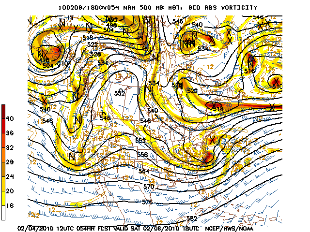 image of 500mb Vort, Ht