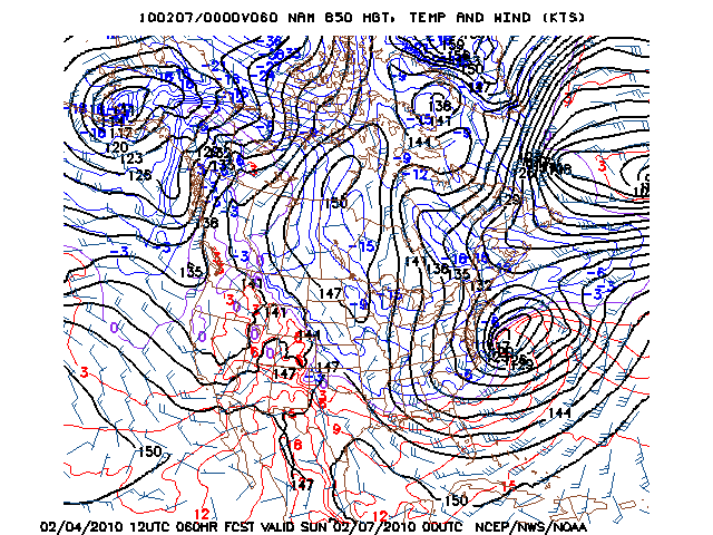 image of 850mb Temp, Ht