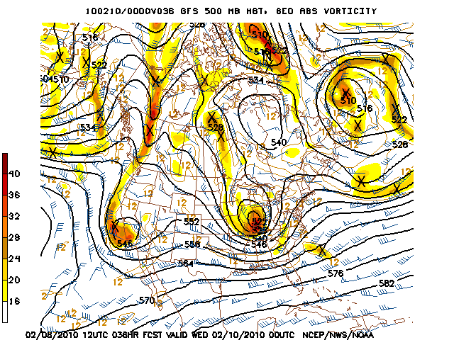 image of 500mb Vort, Ht