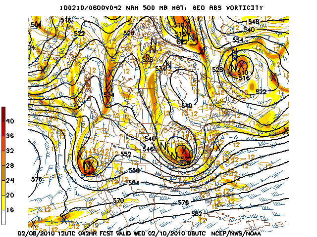 image of 500mb Vort, Ht