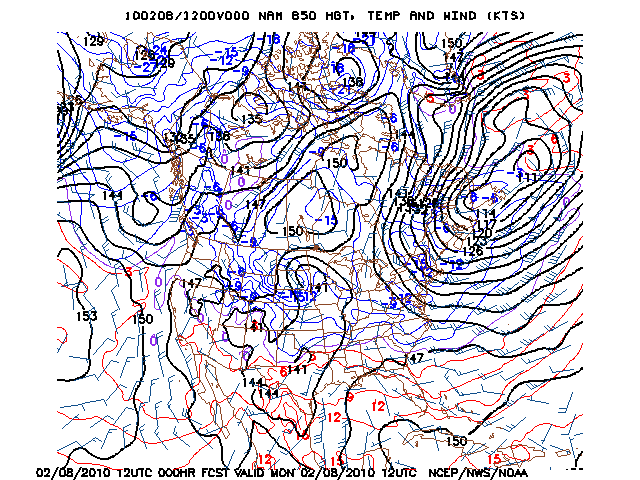 image of 850mb Temp, Ht