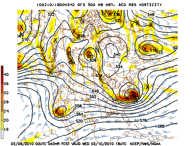 image of 500mb Vort, Ht